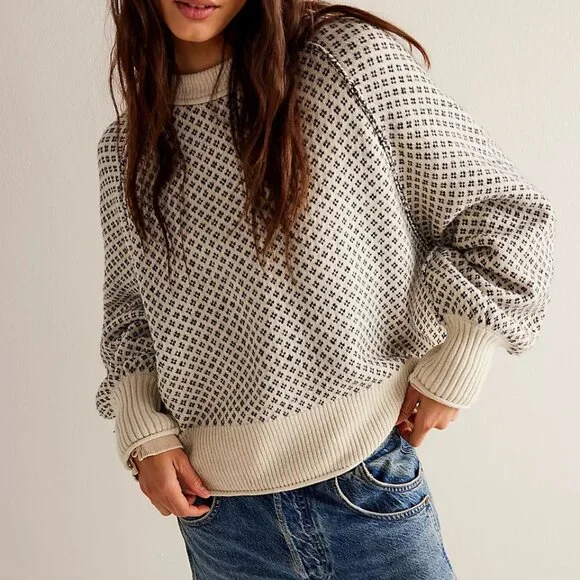 Inspired Boho Orange Knit Sweater - Picture 1 of 3